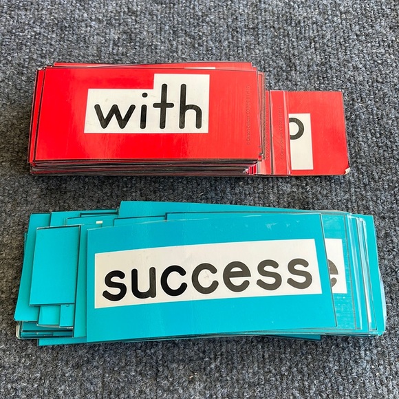 Other - Educational Sight Word Flash Cards - Teal and Red